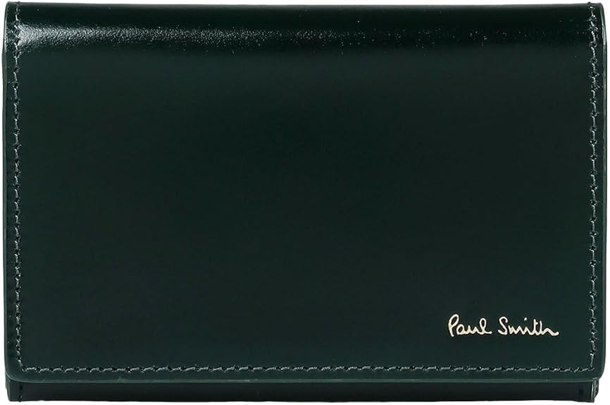 ポール・スミス　名刺入れ　新品未使用　ダークグリーン 楽天市場】Paul Smith ポールスミス二つ折り名刺入れ 箔押しロゴ